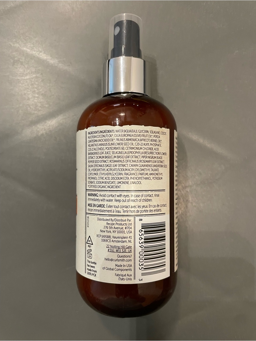 Curlsmith Moisture Memory Reactivator 8 fl oz New - Picture 2 of 4
